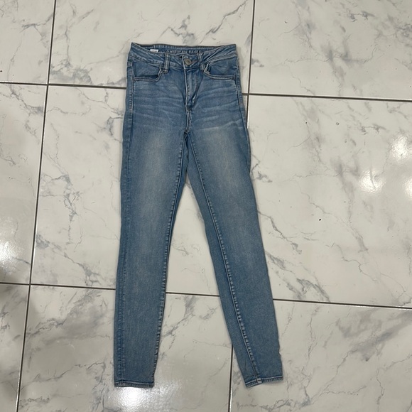American Eagle Outfitters Light Blue Skinny Jeans - Picture 3 of 6